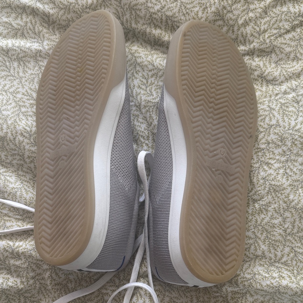 Rothy's Light Gray Knit Lace-Up Sneakers - Picture 2 of 5